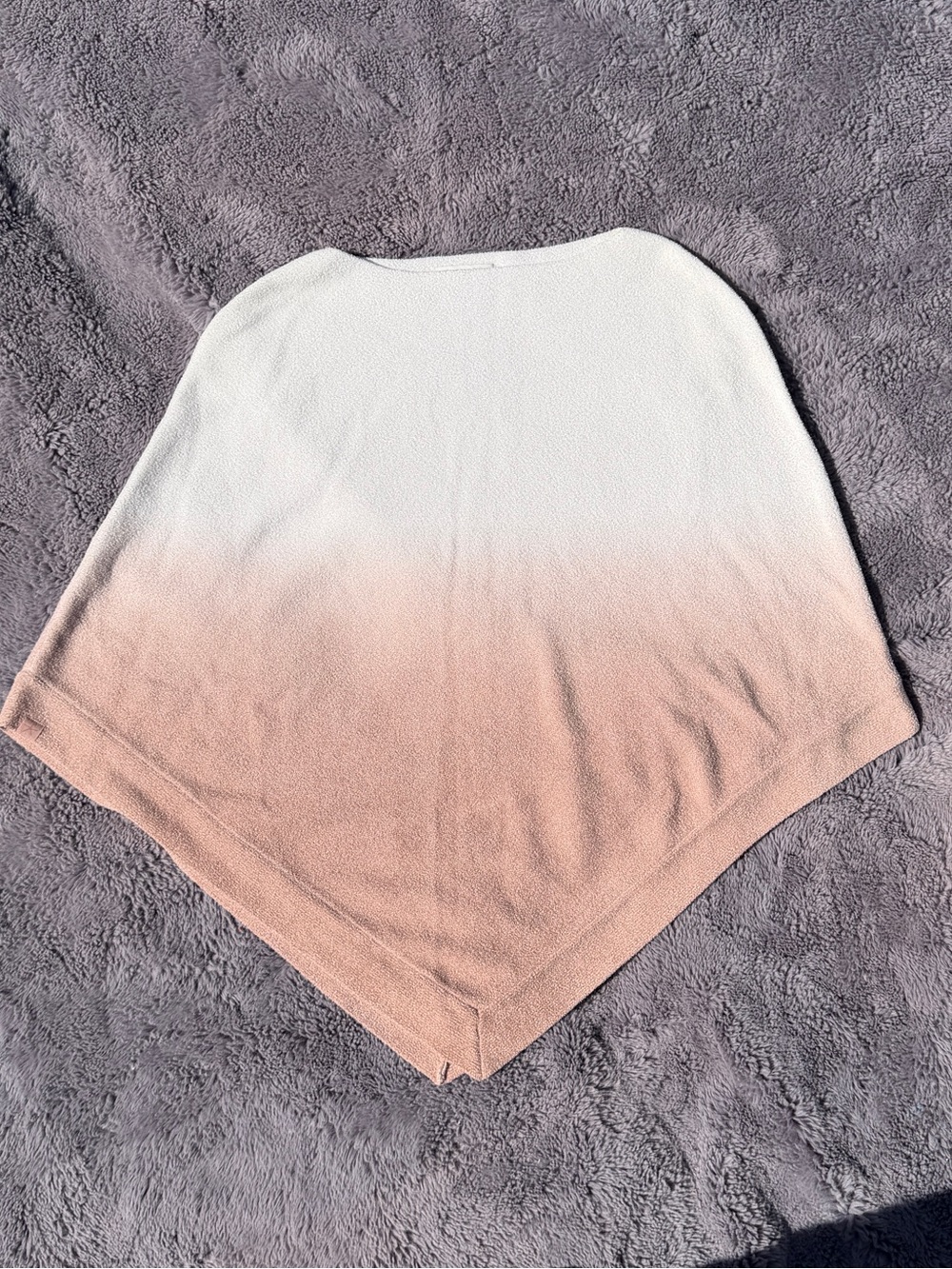 Barefoot Dreams CozyChic Ultra Lite Ocean Breeze Poncho Ombre Rose Mist One Size